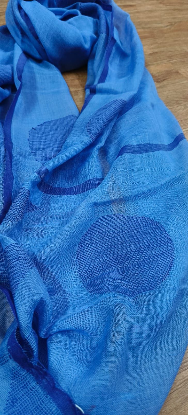 Cotton/Woolen scarf with heavy jamdani work